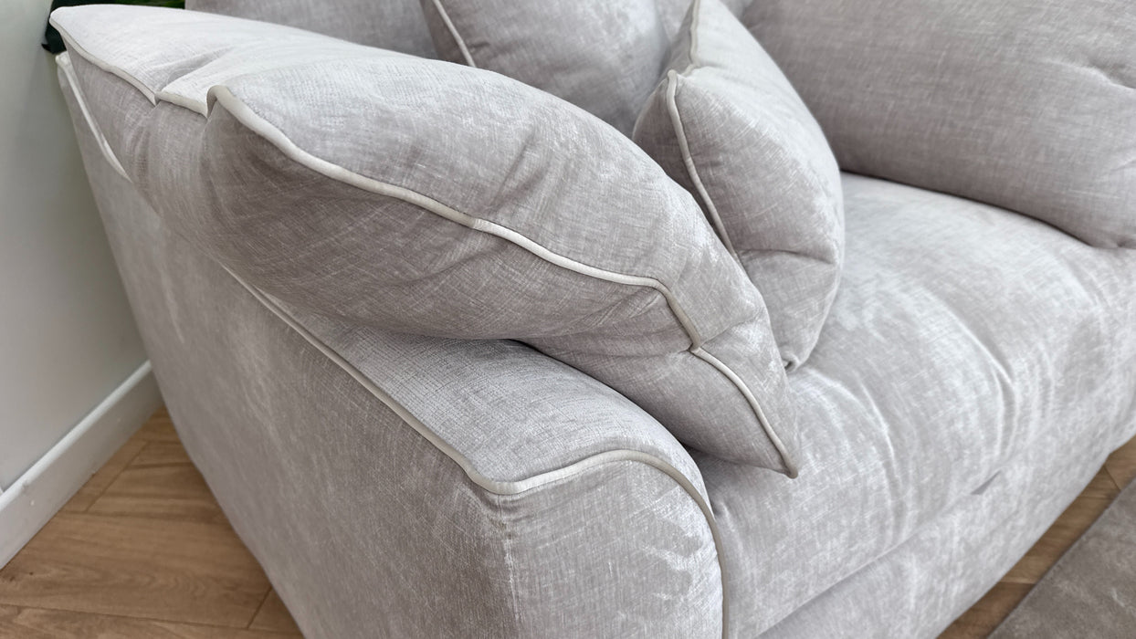 Sofology Georgio Fabric Loveseat Extra Flex Seats in Luxe Chenille Oyster