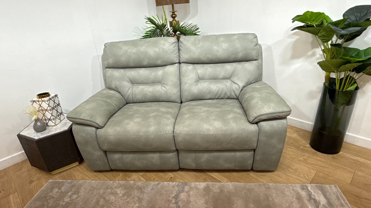 DFS  Foster 2 Seater Fabric Power Recliner in Frost