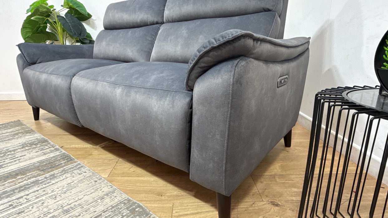Sofology Arlo Fabric 2.5 Seater Power Recliner/Headrest in Lifestyle Flecked Charcoal