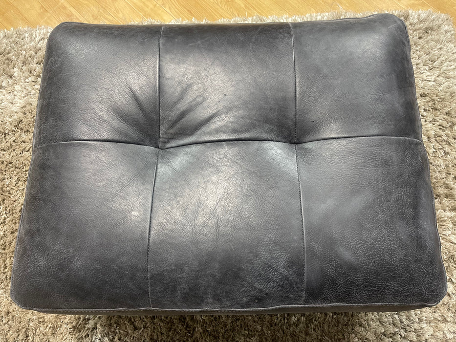 Huntsman Leather Footstool - Utah Grey  - ( WA2 )