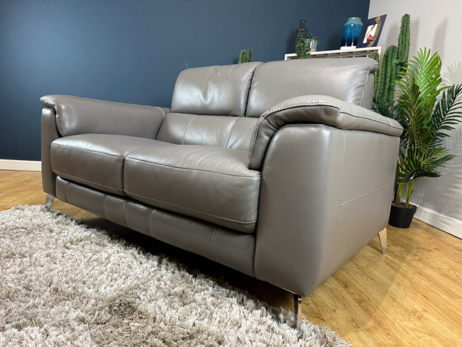 Illinois Leather 2 Seater - Trusty Soft Sheen Fossil Grey (WA2)