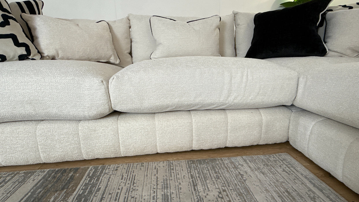 Sofology The Westwood Fabric 3 Corner 3 No Trim in Soft Boucle Ecru Mix