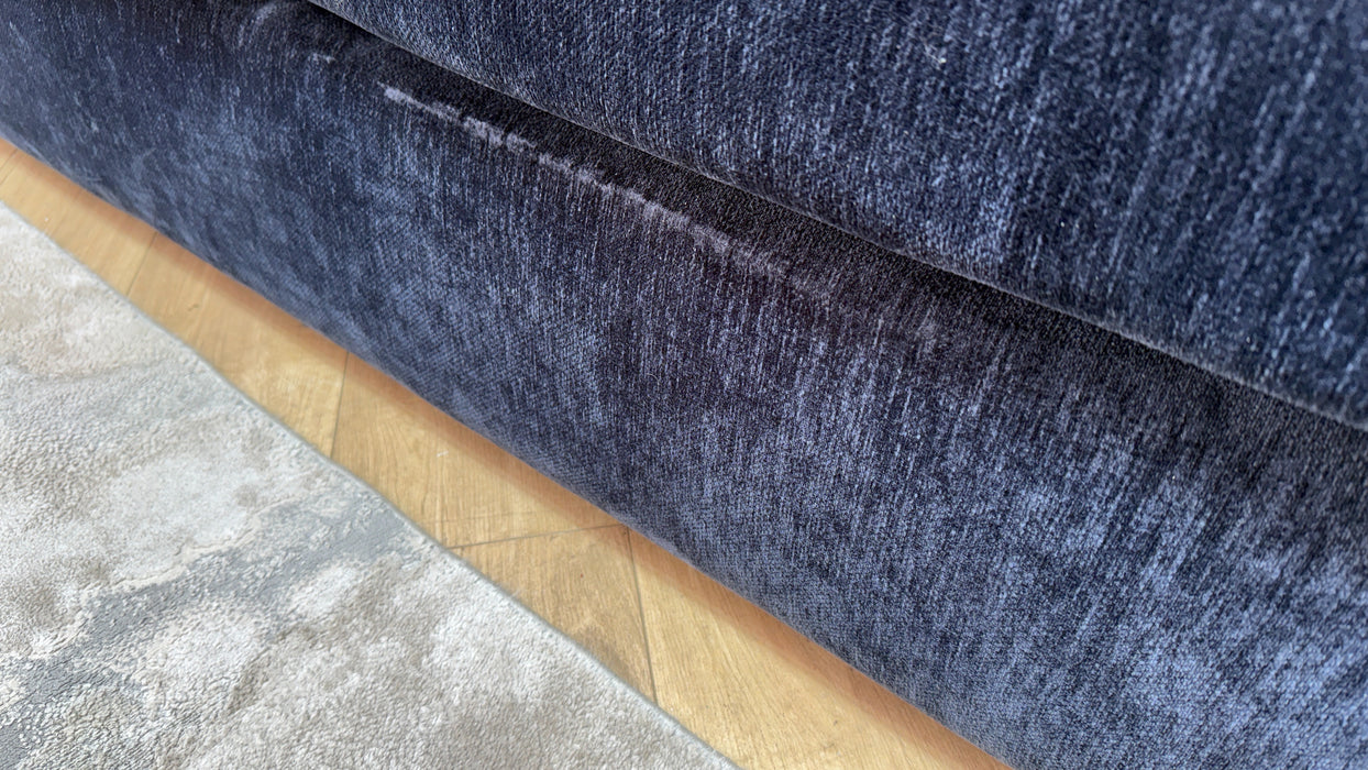 Sofology Georgio Fabric 3 Seater Extra Flex Seats in Luxury Deep Pile Chenille Denim Mix
