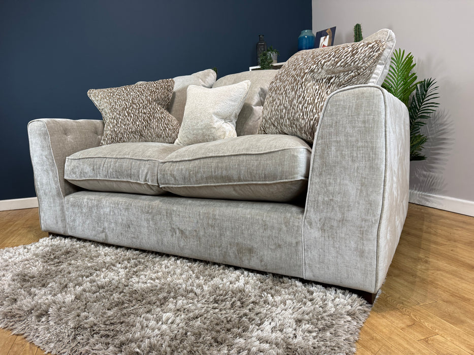 The Valentina Fabric 2 Seater - Luxury Chenille Linen Mix - Pillow Back Foam & Fibre Seats (WA2)