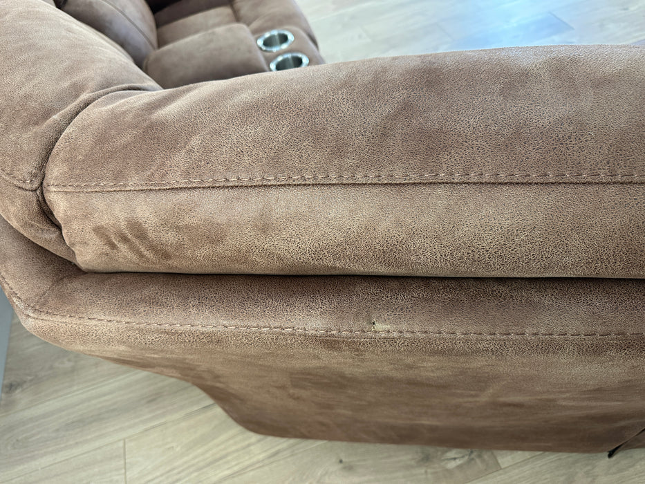 Radleigh 2 Corner 1 - Fabric Sofa - Aspen Chestnut