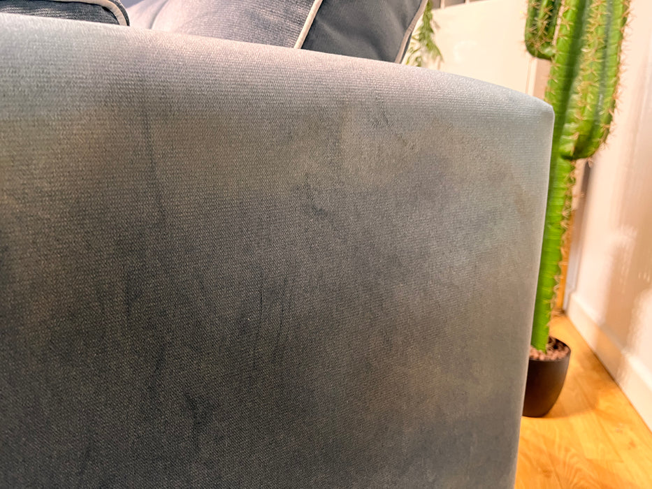 Cricket 3 Seat - Fabric Sofa Velvet Slate Mix (WA2)