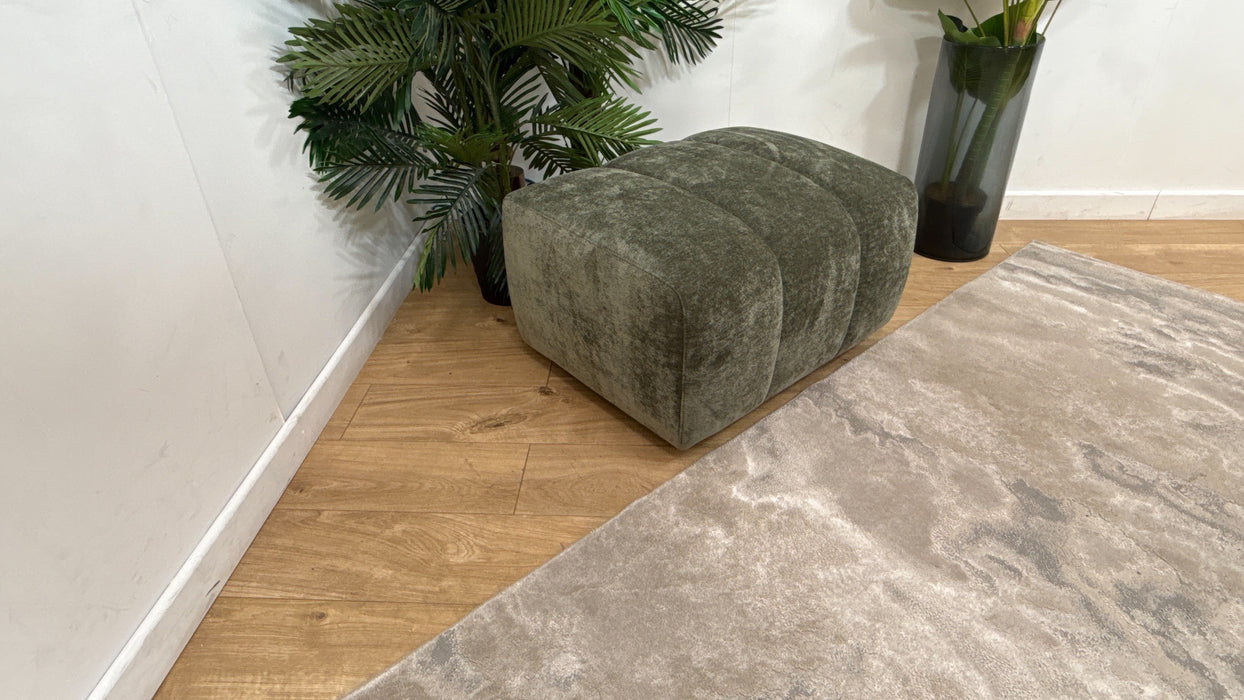 Sofology Waldorf Designer Footstool in Forest Green