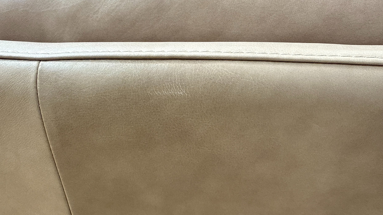 Sofology Santina Leather Chair in Relaxed Soft Stone