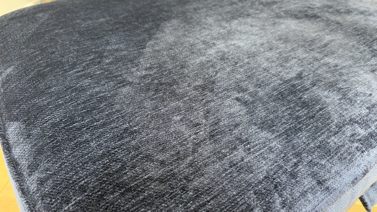 Sofology Newbury Fabric Storage Footstool in Luxury Deep Pile Chenille Denim