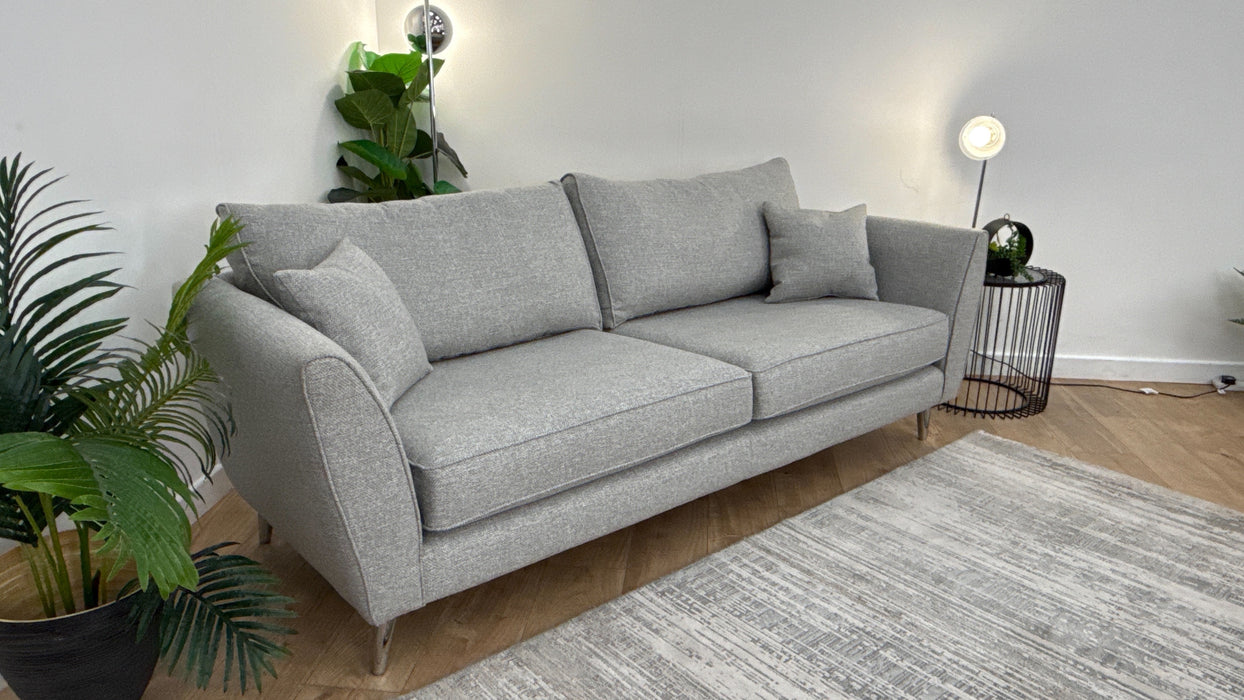 Sofology The Keswick 4 Seater Fabric Sofa in Bentley Silver