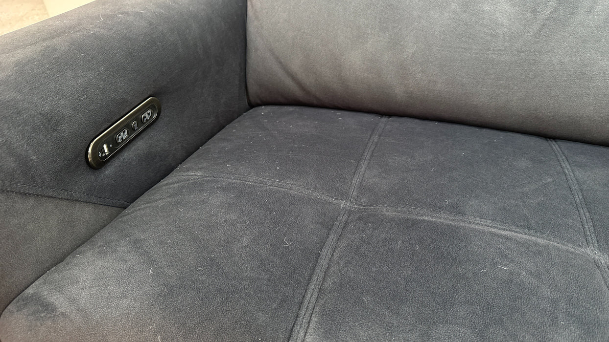 Sofology Marvella Fabric 3 Corner 1.5 Power Recliner/Headrest in Lifestyle Flecked Anthracite
