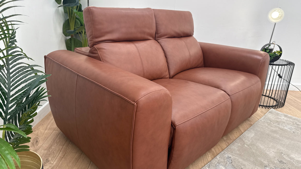 Sofology Bohemia Leather 2 Seater In Cognac