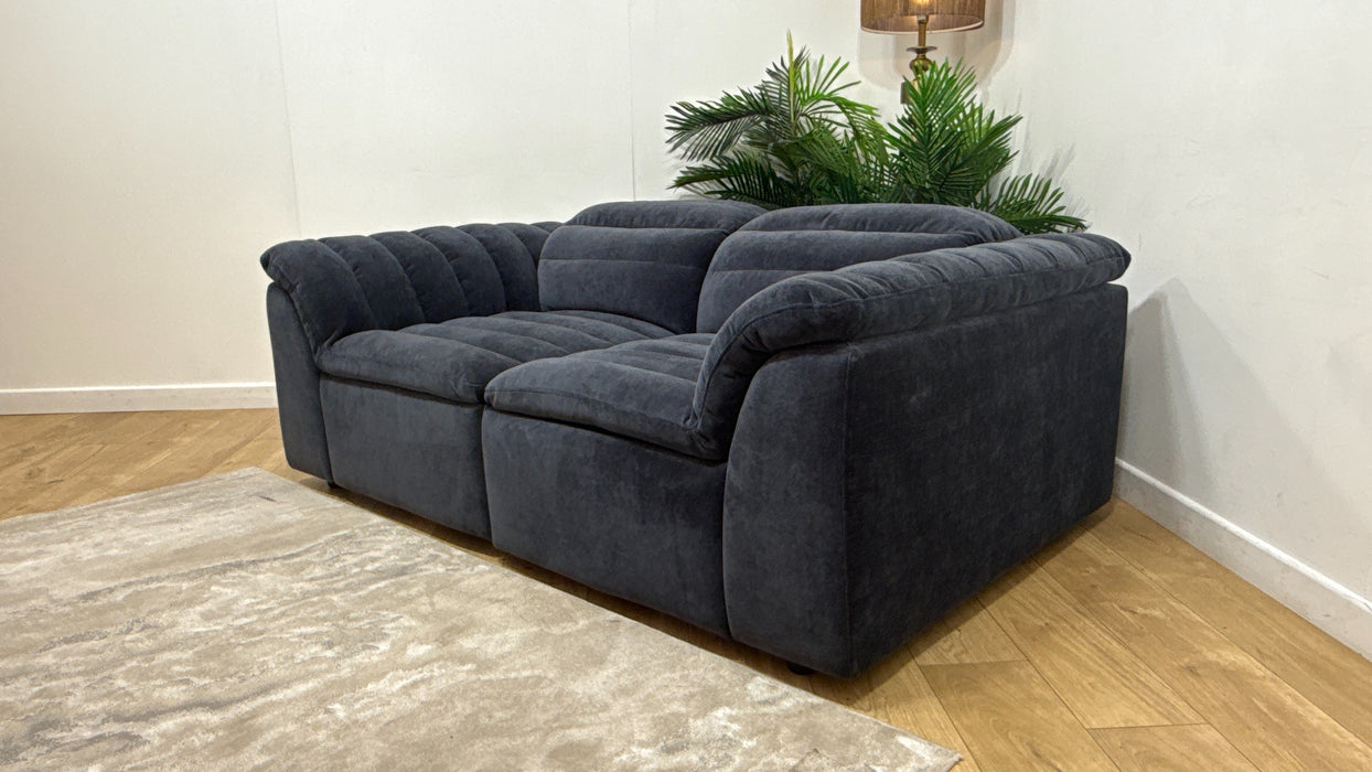 Sofology Olson Fabric 2 Seater in Relaxed Chenille Ink
