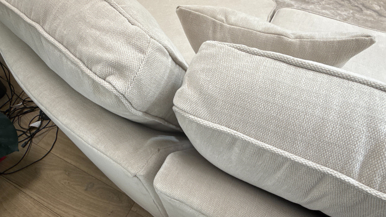 Sofology Cricket Fabric 1 Corner 2 in Smooth Textured Chenille Stone