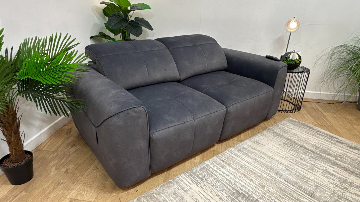 Sofology Riviera Fabric 2 Seater Motion Chaise in Lifestyle Flecked Charcoal