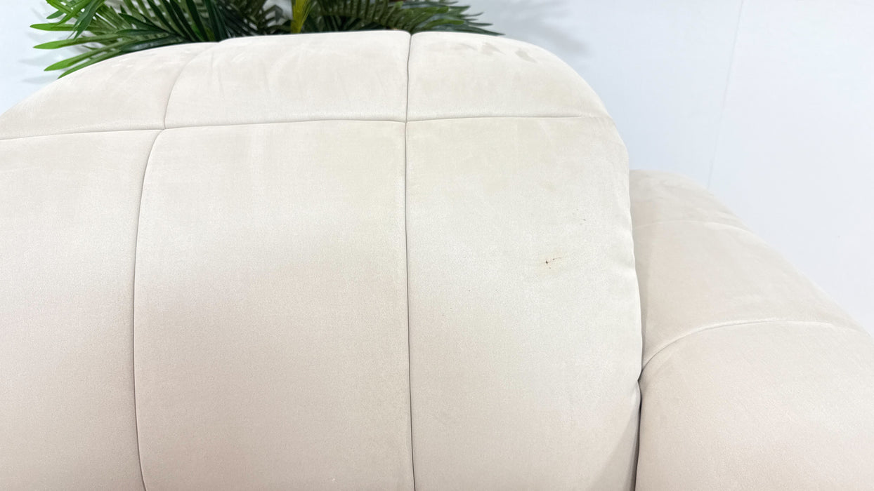 Sofology Paramount Fabric Chair Power Recliner/Headrest Speakers in Lifestyle Nubuck Feel Stone