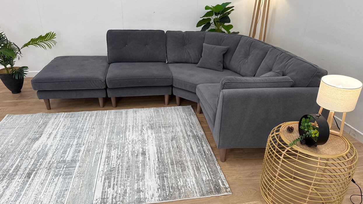 Cricket 1 Corner 1 Terminal Corner Sofa - Fabric - Nordic Grey