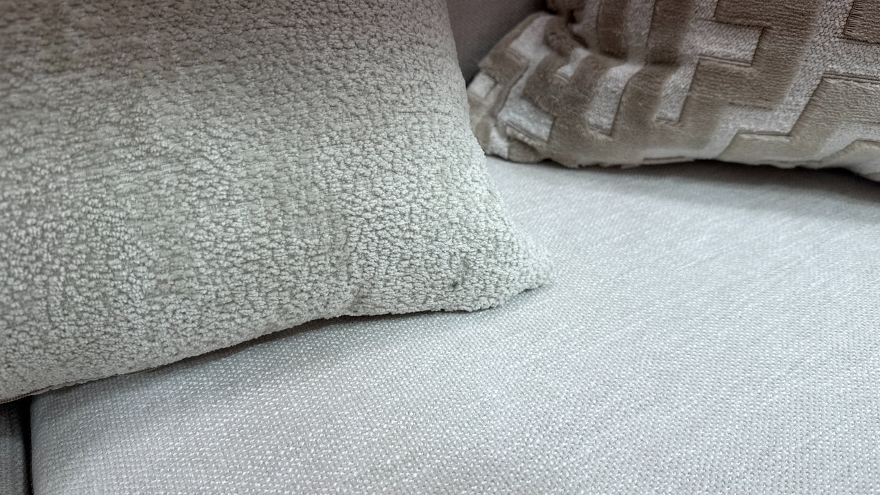 Sofology Mayfair Fabric 2 Seater in Linen Look Chenille Mist/Pearl Mix