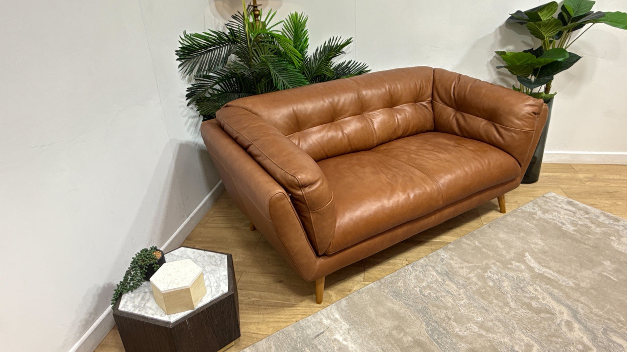 Sofology Hygge Leather 2 Seater in Relaxed Soft Tan
