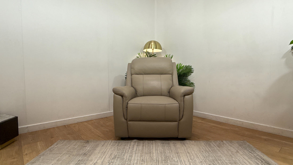 Sofology Bradie Leather Chair in Trusty Embossed Stone