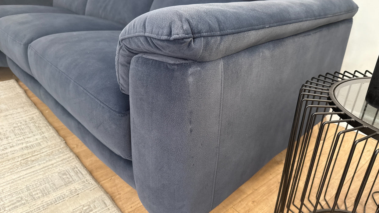 Sofology Illinois Fabric 1 Corner 2 in Lifestyle Mottled Navy Blue