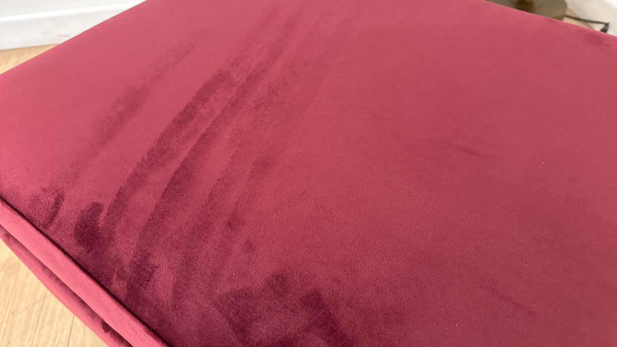 Sofology Kensington Fabric Storage Footstool in Wine All Over