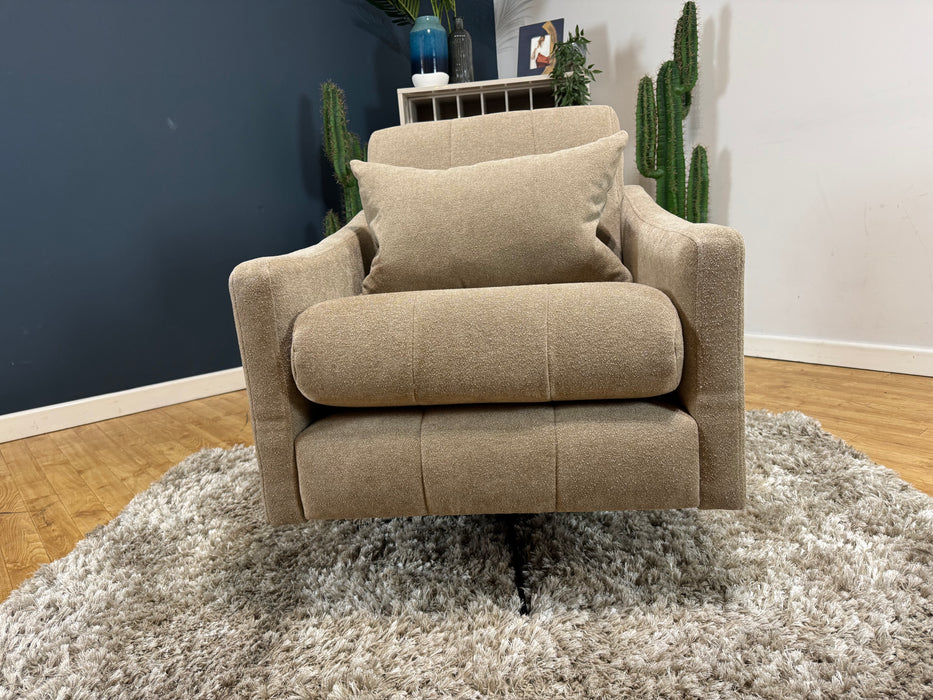 Soho Swivel Chair Fabric Boucle Mink (WA2)