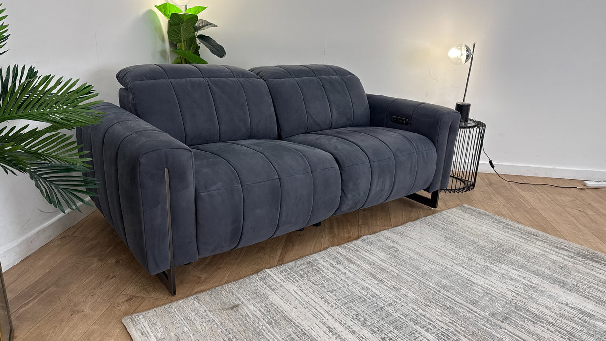 Sofology The Paramount 2.5 Seater Recliner Sofa in Lifestyle Nubuck Feel Fabric Charcoal