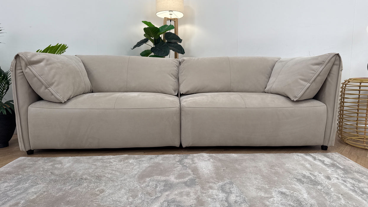 Sofology The Tessuto 3 Seater Split Fabric Sofa in Lifestyle Nubuck-Feel Fabric Stone