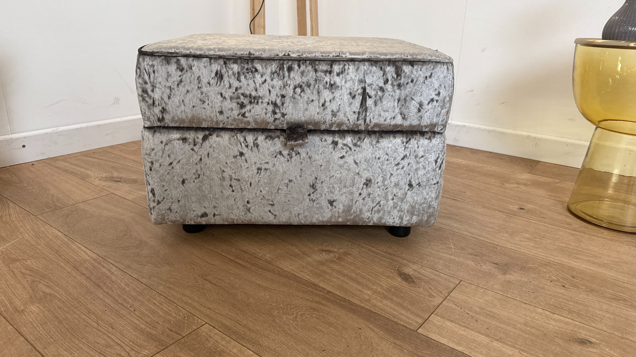 Derby Fabric Storage Footstool