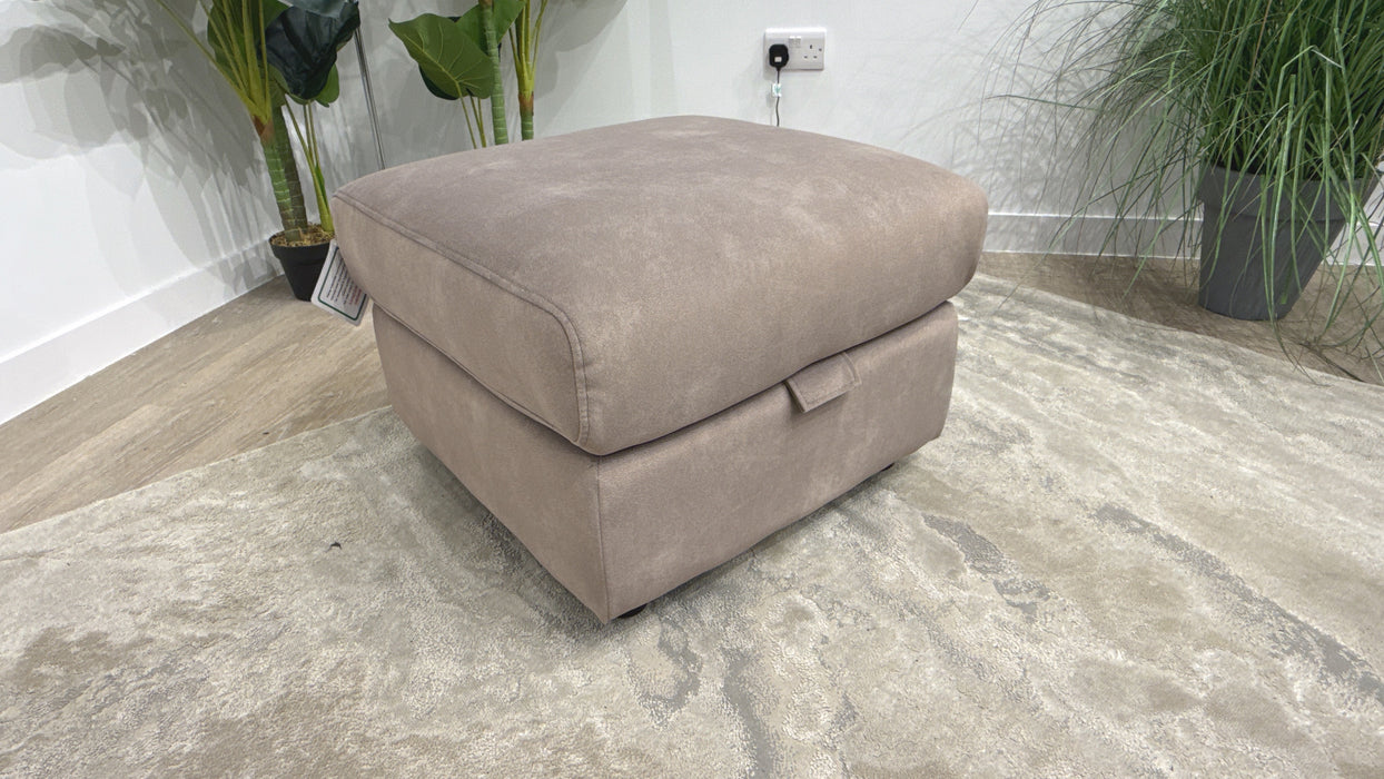 Sofology Bradie Fabric Storage Footstool in Lifestyle Flecked Nutmeg