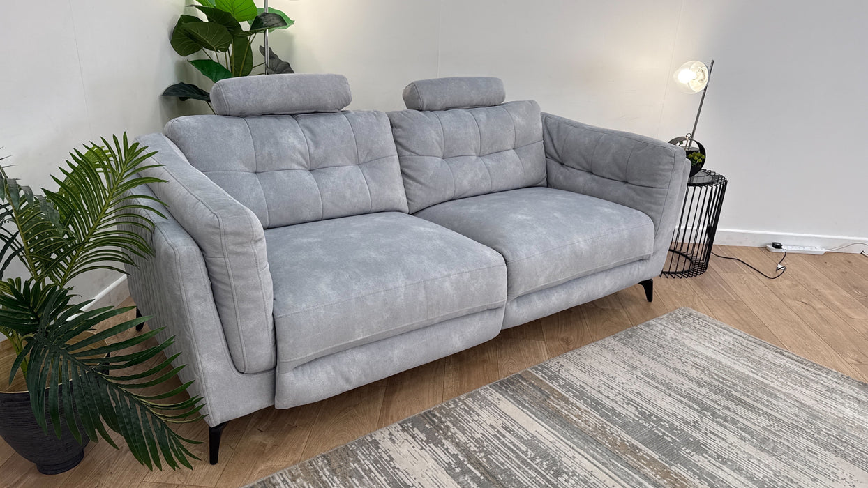 Sofology Muse Fabric Recliner 2.5 Seater in Silver
