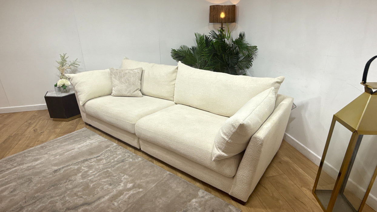 Sofology Tallulah Fabric 4 Seater Split in Cosy Boucle Ecru Mix