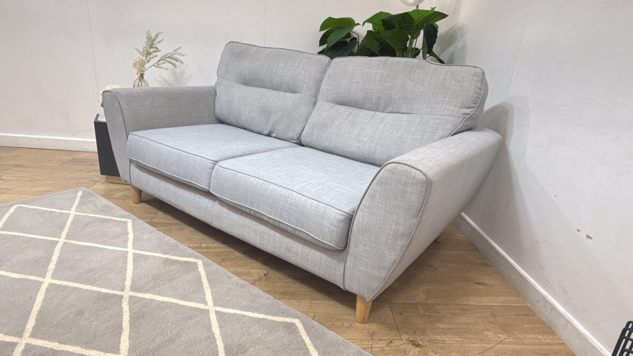 Sofology Hetty Fabric 2 Seater Full Back in Linoso Silver