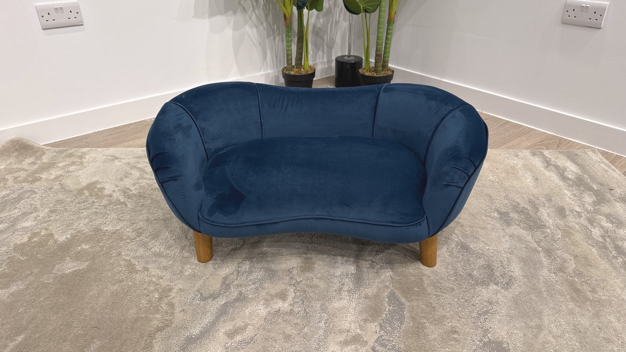 Sofology Perle Fabric Small Dog Sofa in Plush Teal