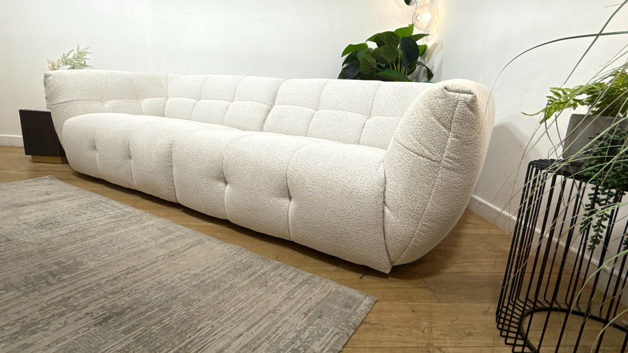 Sofology Lunar Fabric 4 Seater in Woven Boucle Moonstone