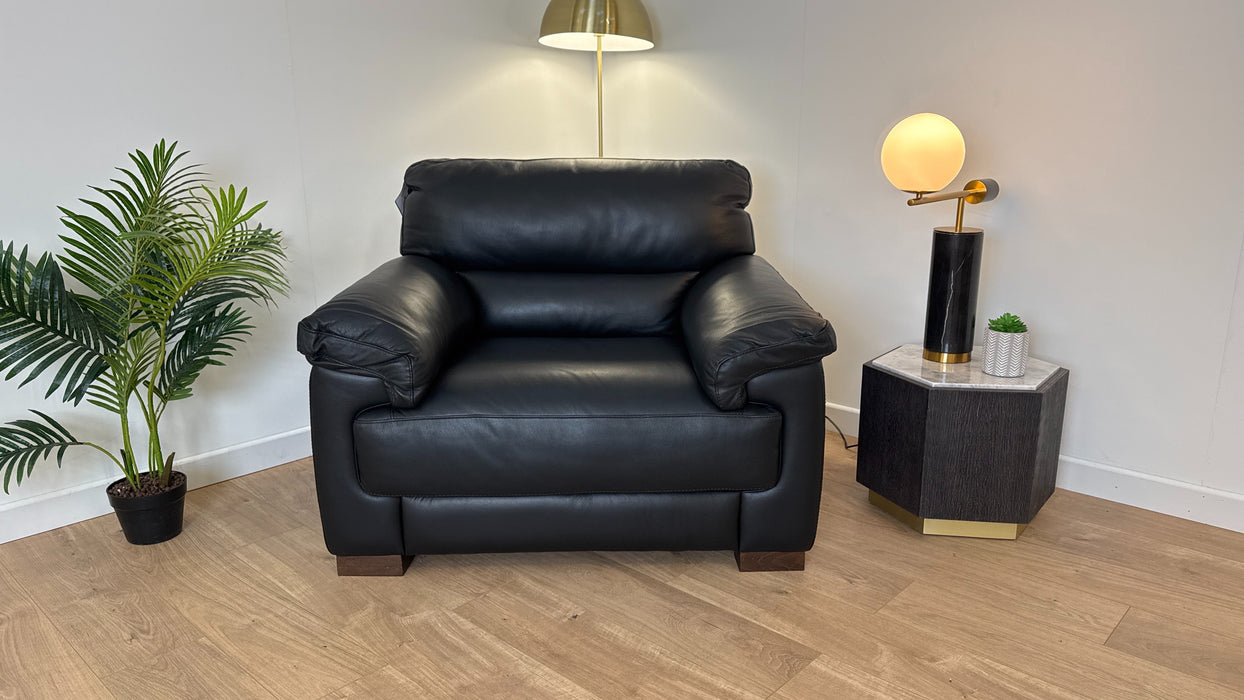 Santino - Leather Chair - Hampshire Black