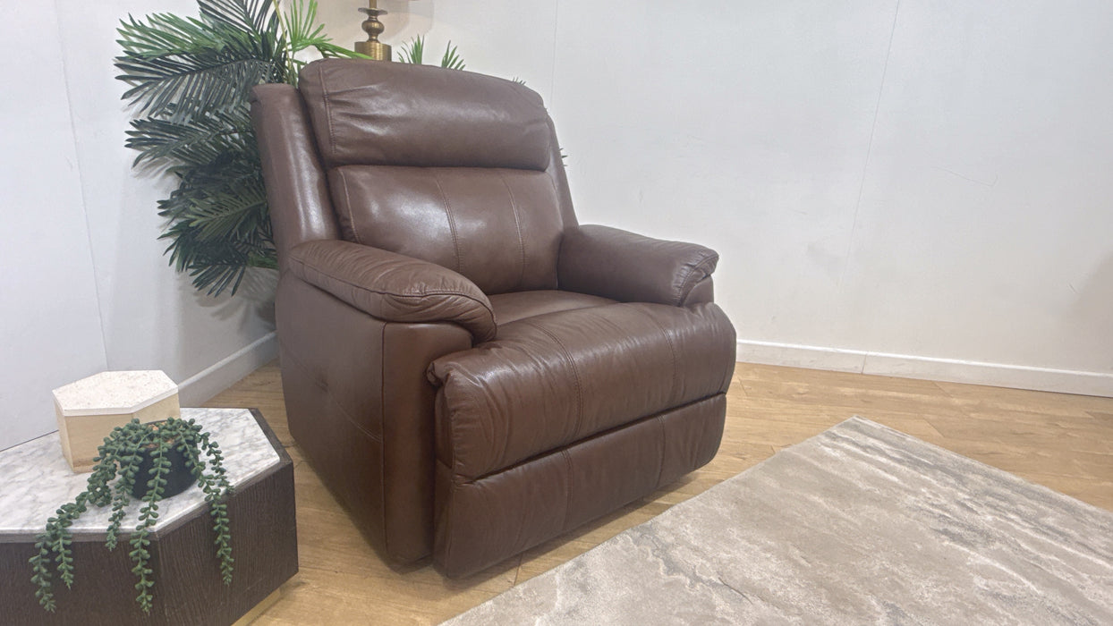 Sofology Gracie Chair in Trust Sheen Leather Chocolate