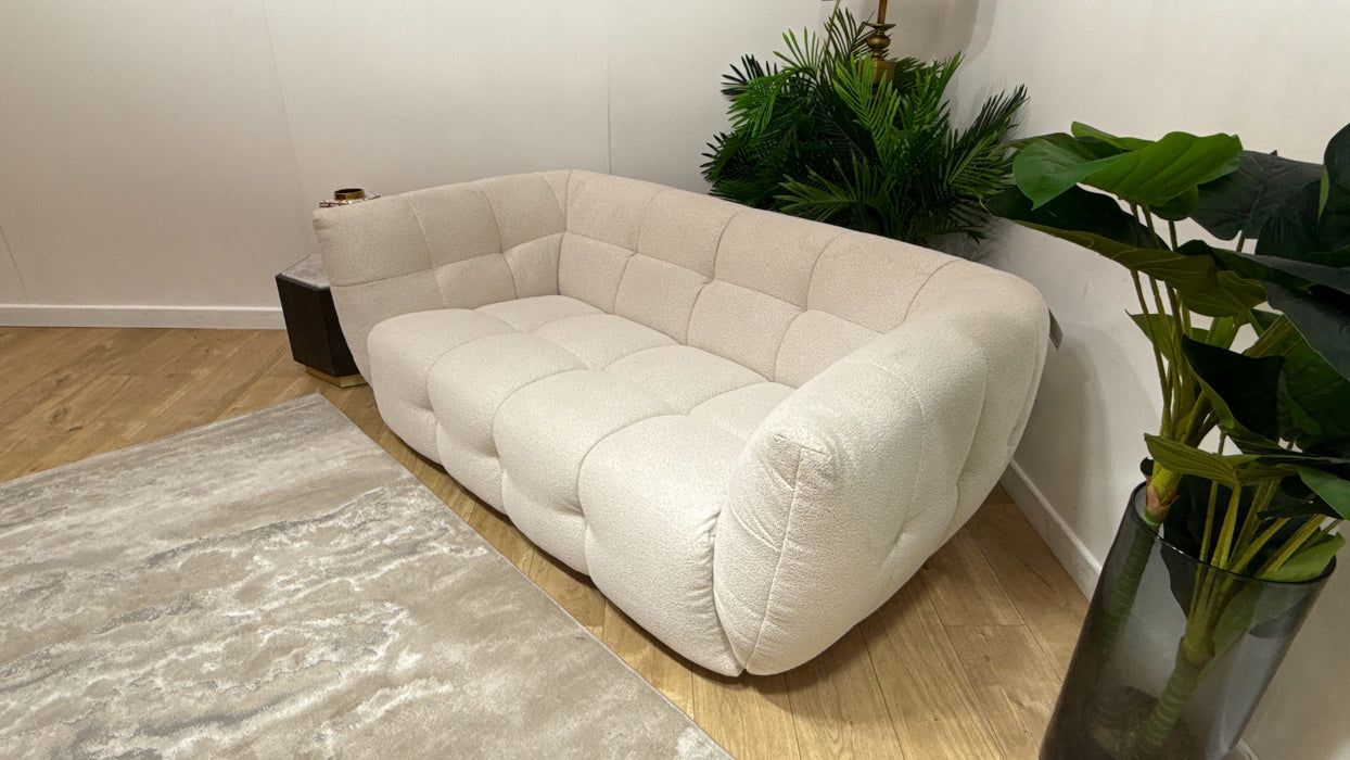 Sofology Lunar Fabric 2 Seater in Woven Boucle Linen