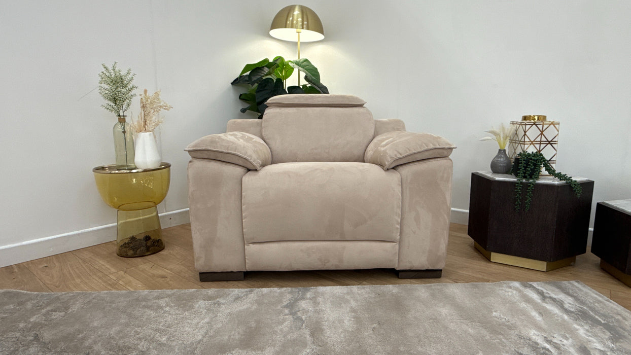 Sofology The Benz Recliner Chair in Lifestyle Plush Fabric Mink