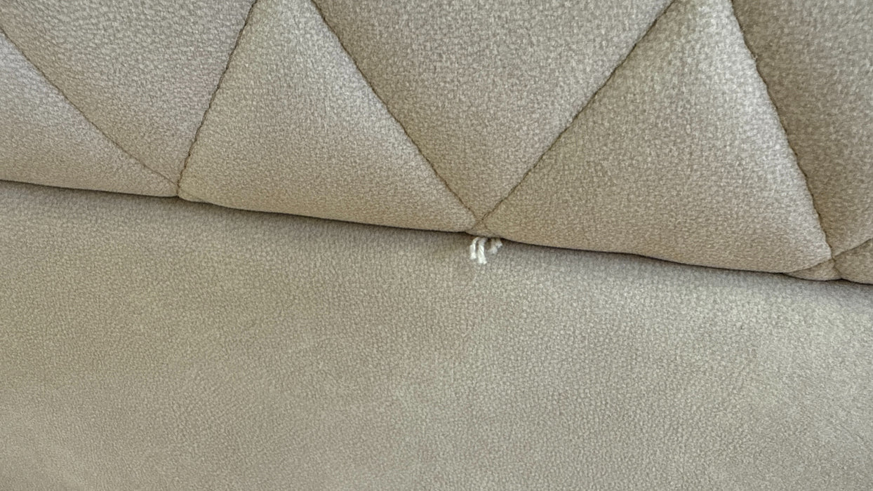 Sofology Benz Fabric Designer Footstool in Lifestyle Flecked Ivory