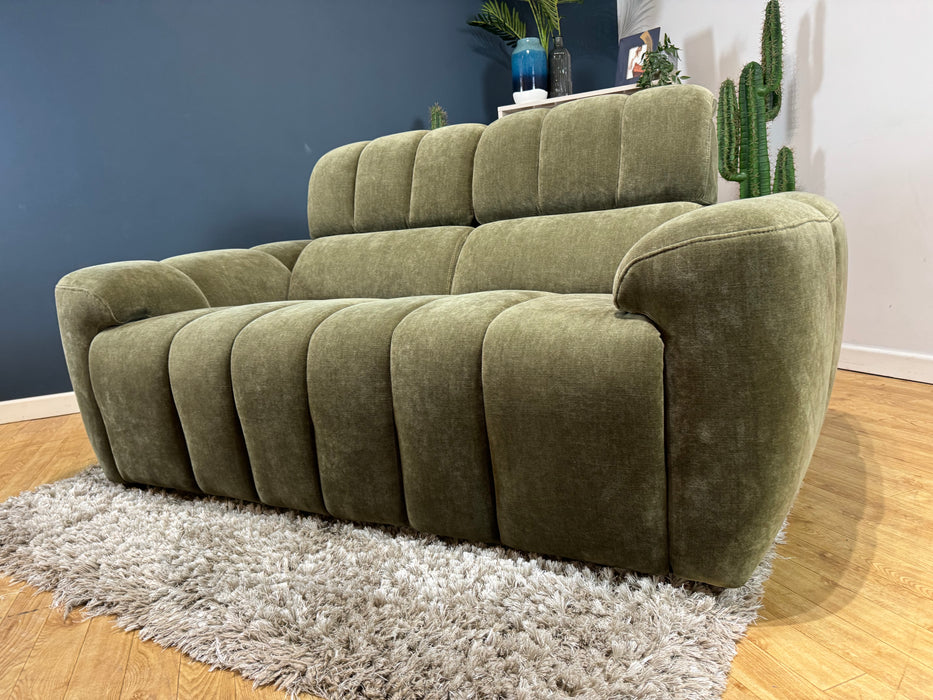 Nobu 2 Seater Fabric Olive Green (WA2)