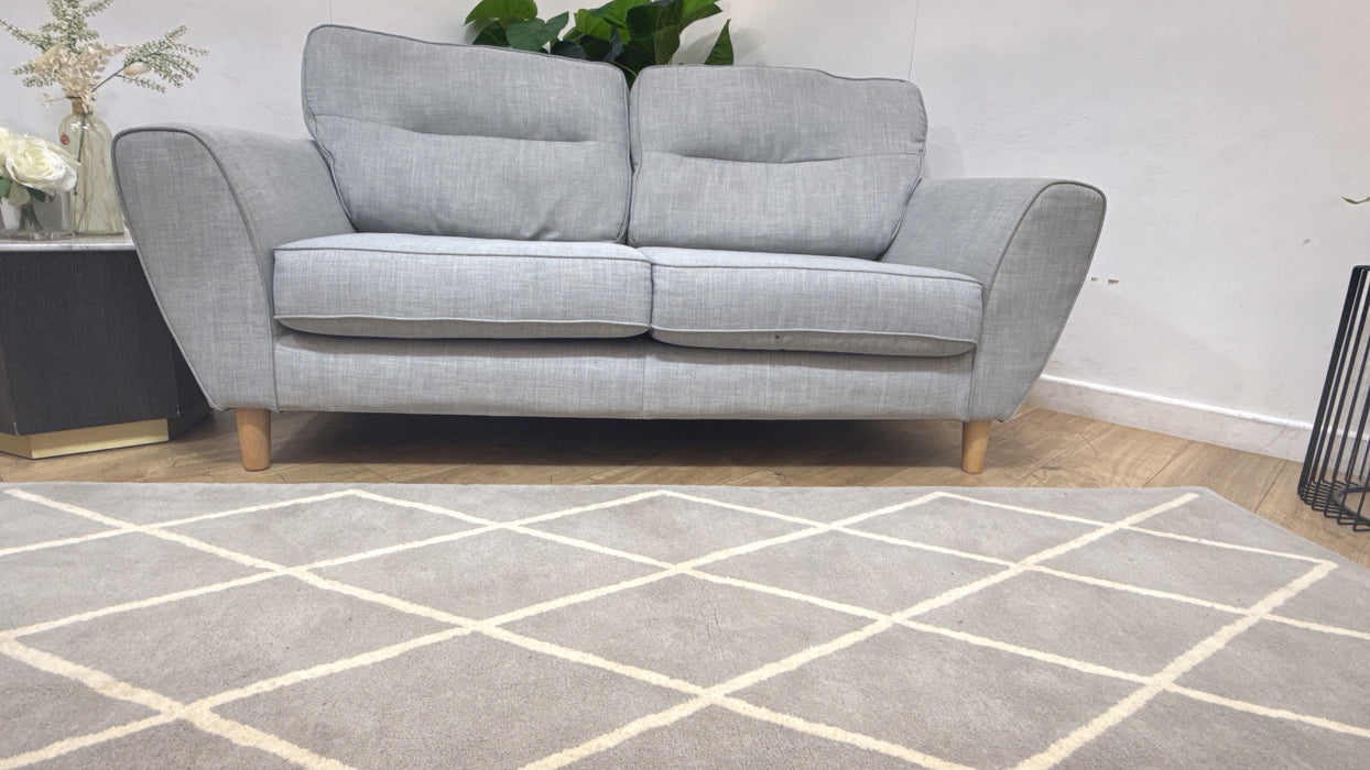 Sofology Hetty Fabric 2 Seater Full Back in Linoso Silver