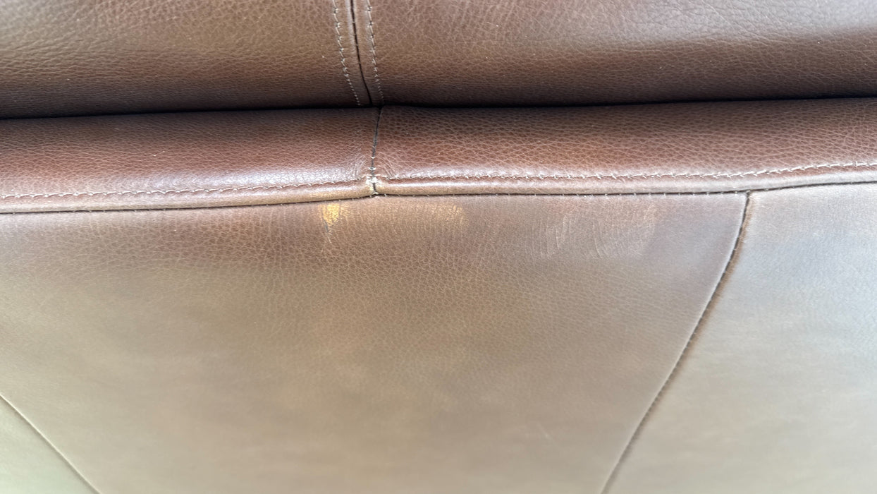 Sofology Adler Leather Asymmetric 4 Seater in Relaxed Soft Brown