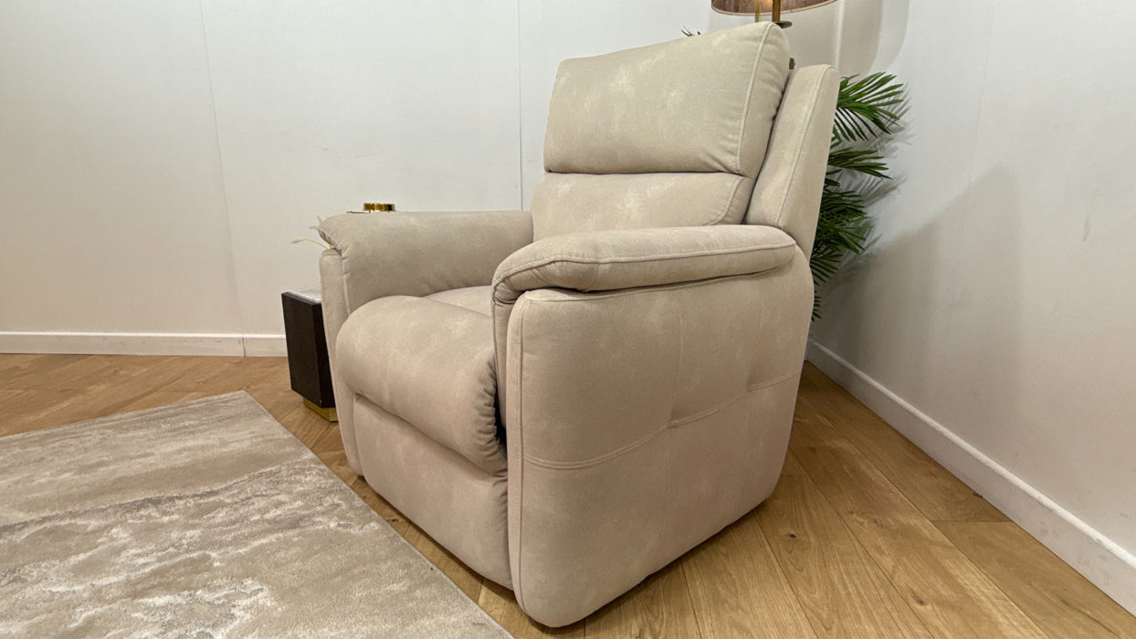 Sofology Ripley Fabric Chair Rise & Recline Heated Seat in Lifestyle Flecked Ivory