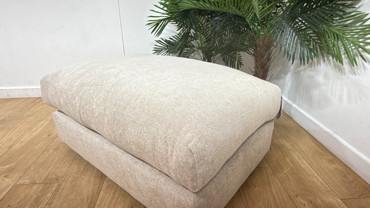 Sofology Haven Fabric Combi Footstool in Cosy Chenille Pebble