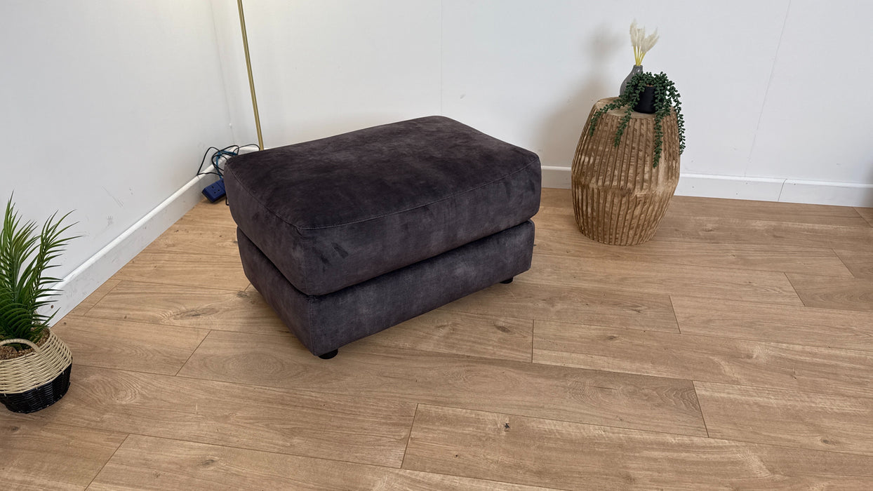 Radleigh Footstool - Fabric - Decent Charcoal