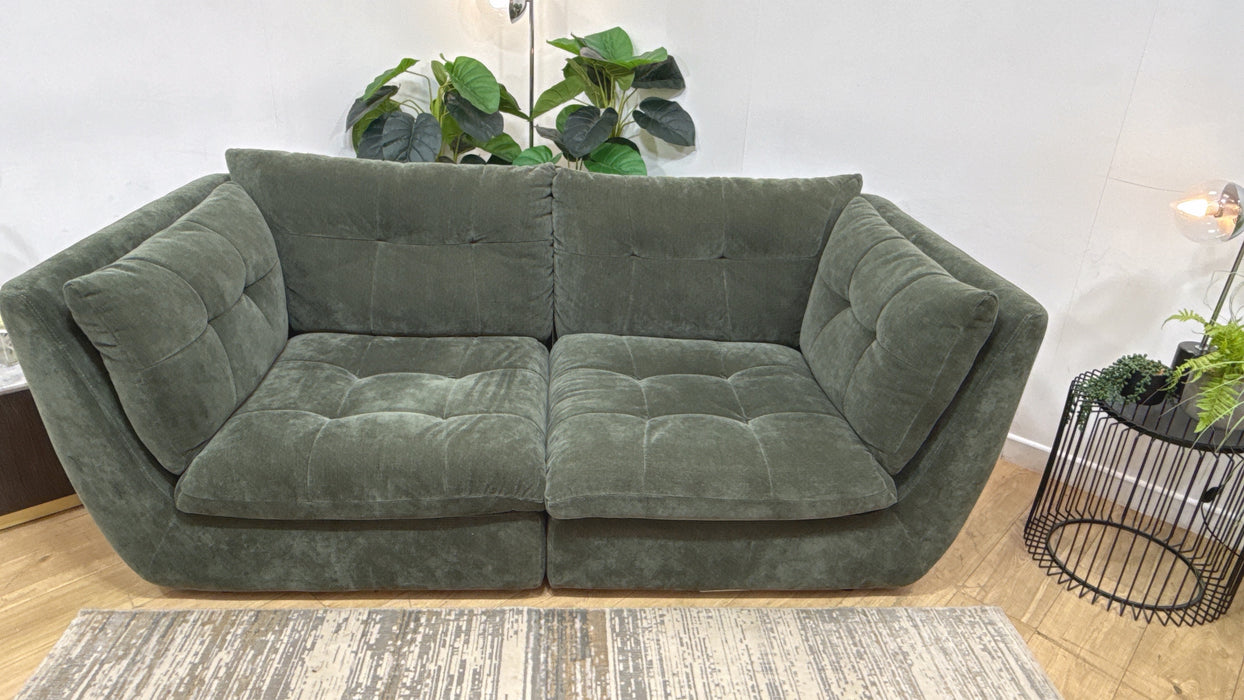 Sofology The Cacoon 3 Seater Fabric Sofa in Relaxed Chenille Pine