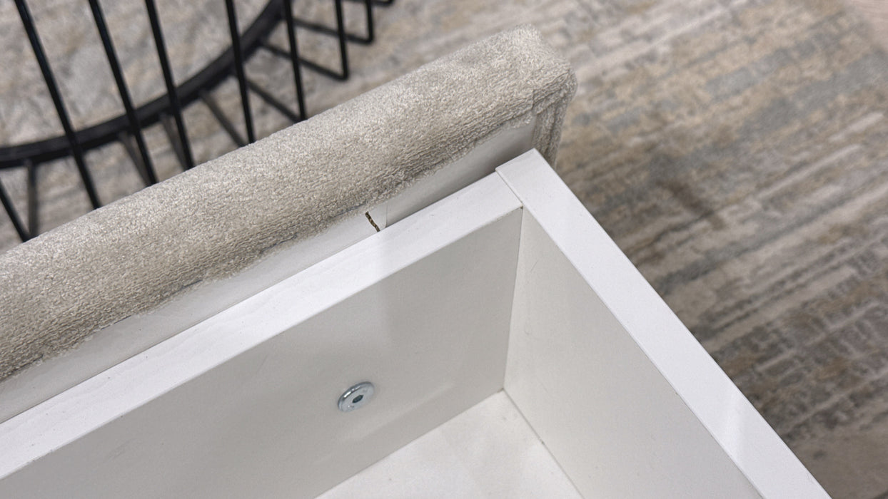 Sofology Waldorf Fabric Storage Footstool in Stone