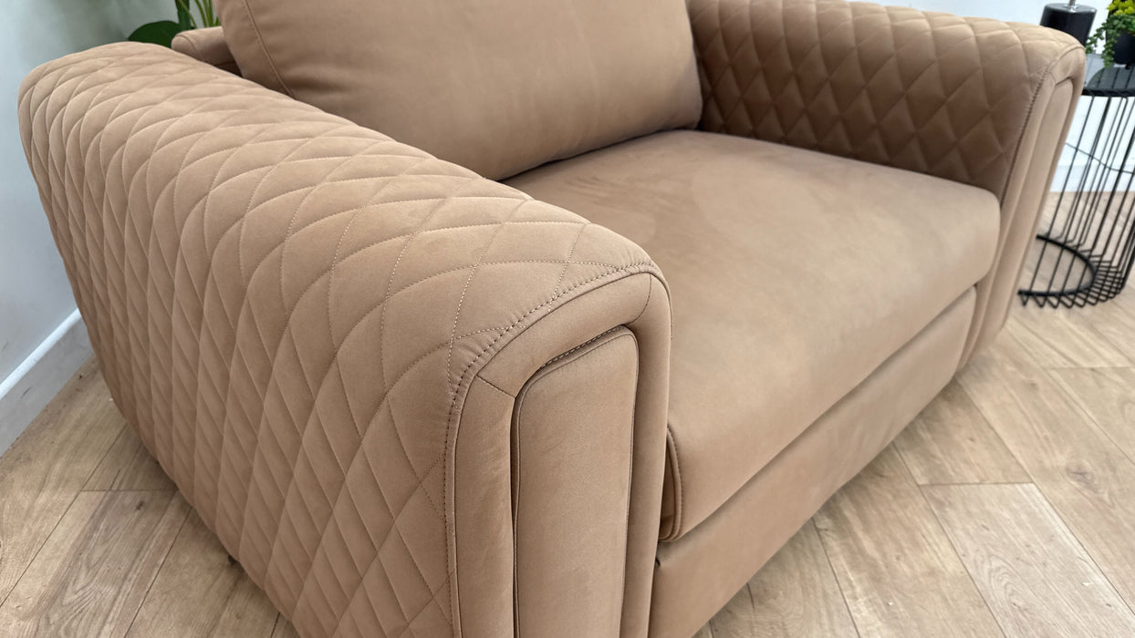 Sofology The Firenze Fabric Loveseat in Lifestyle Nubuck Feel Camel